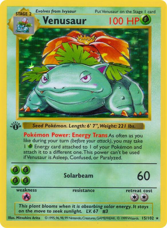 Karta Pokemon Venusaur 15/102 - Base Set (Shadowless)