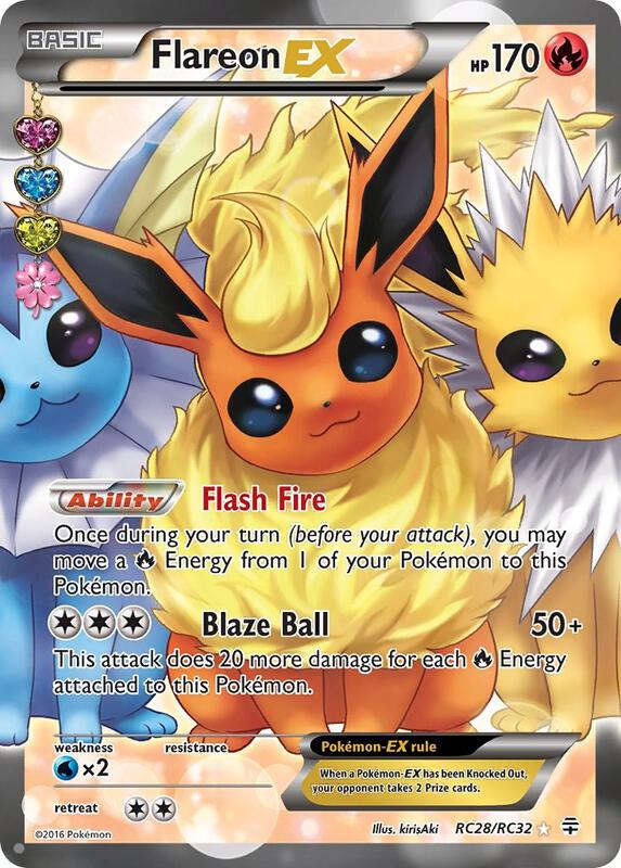 Karta Pokemon Flareon EX (Full Art) - Generations: Radiant Collection RC28/RC32