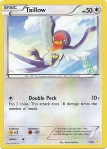 Karta Pokemon Taillow 7/30 - XY Trainer Kit: Pikachu Libre & Suicune