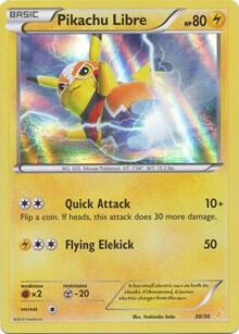 Karta Pokemon Pikachu Libre (30 30/30 - Holo) - XY Trainer Kit: Pikachu Libre & Suicune