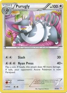 Karta Pokemon Purugly (19) 19/30 - XY Trainer Kit: Pikachu Libre & Suicune