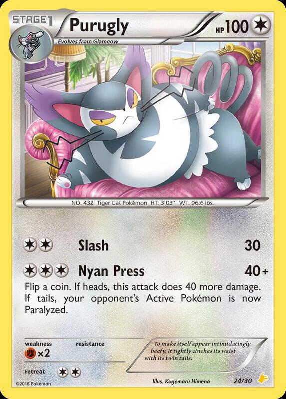 Karta Pokemon Purugly (24) 24/30 - XY Trainer Kit: Pikachu Libre & Suicune