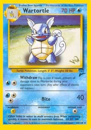 Karta Pokemon Wartortle [W Stamped] 63/130 - WoTC Promo