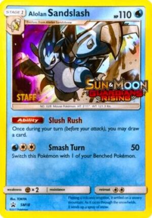 Karta Pokemon Alolan Sandslash - SM18 (Prerelease) [Staff] - SM Promos SM18