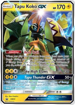 Karta Pokemon Tapu Koko GX - SM33 - SM Promos SM33