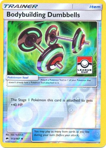 Karta Pokemon Bodybuilding Dumbbells 113/147 (League Cup) - League & Championship Cards