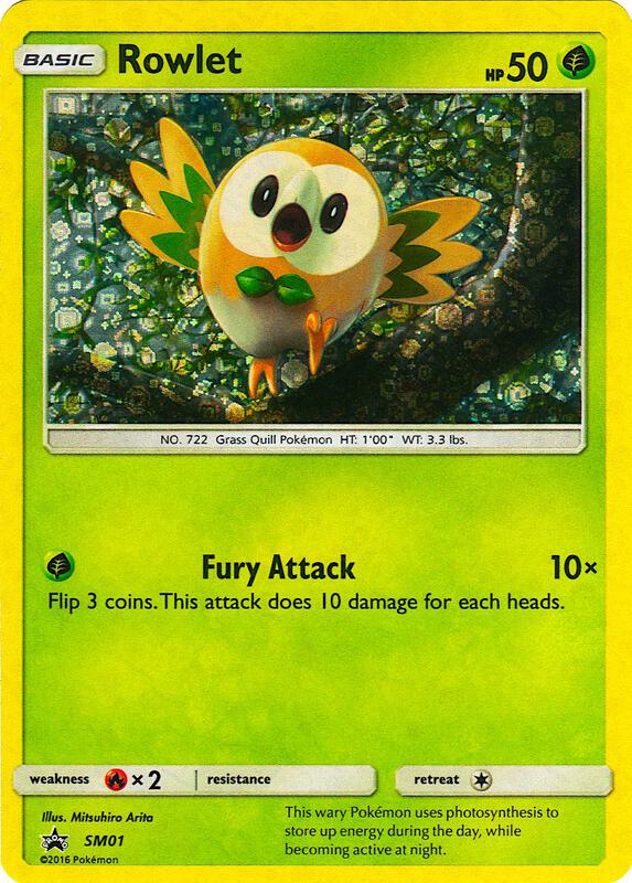 Karta Pokemon Rowlet - SM01 (General Mills Promo) - Miscellaneous Cards & Products SM01
