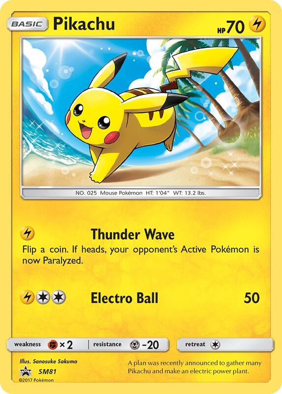 Karta Pokemon Pikachu - SM81 - SM Promos SM81