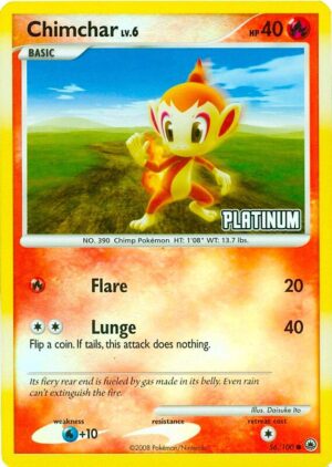 Karta Pokemon Chimchar 56/100 [Platinum] - Burger King Promos