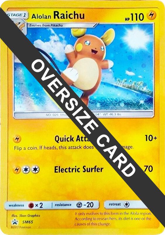 Karta Pokemon Alolan Raichu - SM65 - Jumbo Cards SM65