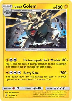 Alolan Golem 42/145 (Cosmos Holo) - Blister Exclusives