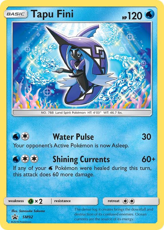 Karta Pokemon Tapu Fini - SM92 - SM Promos SM92