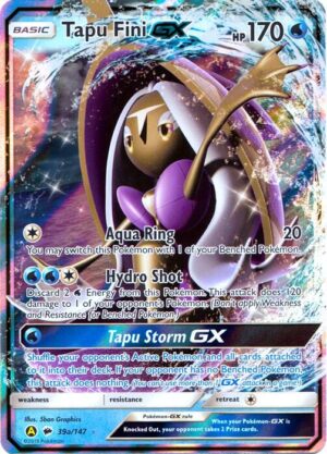 Karta Pokemon Tapu Fini GX - 39a/147 - Alternate Art Promos 39a/147