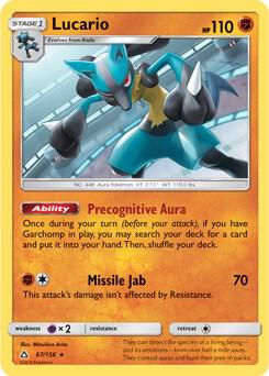 Karta Pokemon Lucario 67/156 (SM Ultra Prism) - Deck Exclusives