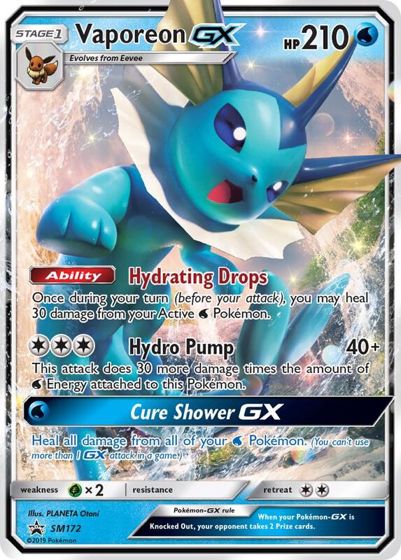 Karta Pokemon Vaporeon GX - SM172 - SM Promos SM172