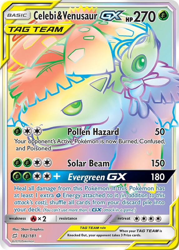 Celebi & Venusaur-GX 182/181 - Team Up
