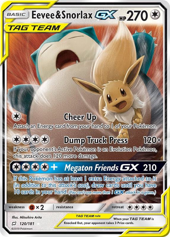 Eevee & Snorlax-GX 120/181 - Team Up