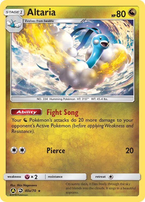 Karta Pokemon Altaria - 40a/70 - Alternate Art Promos 40a/070