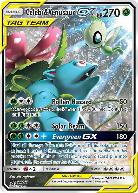 Karta Pokemon Celebi & Venusaur GX - SM167 - SM Promos SM167