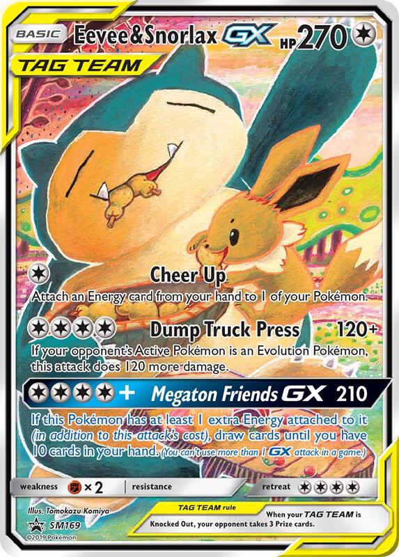 Karta Pokemon Eevee & Snorlax GX - SM169 - SM Promos SM169