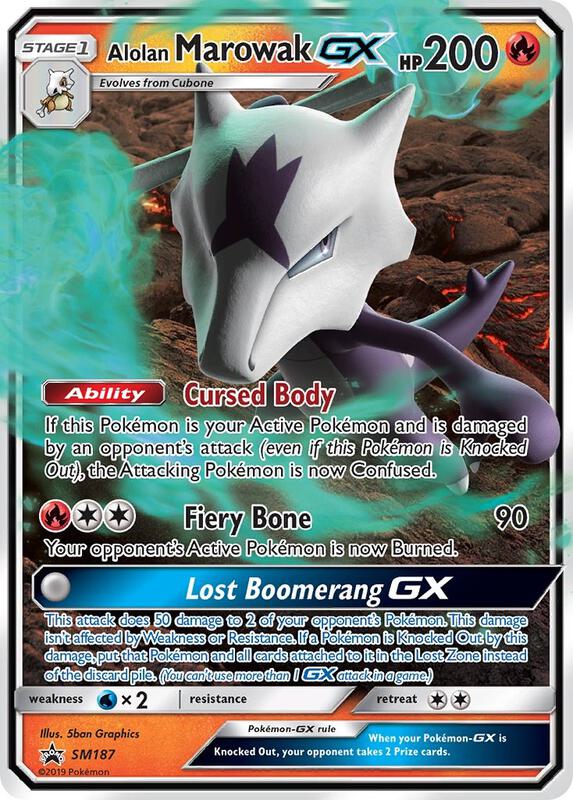Karta Pokemon Alolan Marowak GX - SM187 - SM Promos SM187