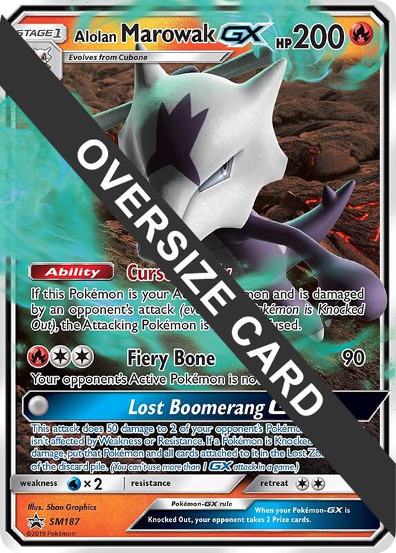 Karta Pokemon Alolan Marowak GX - SM187 - Jumbo Cards SM187