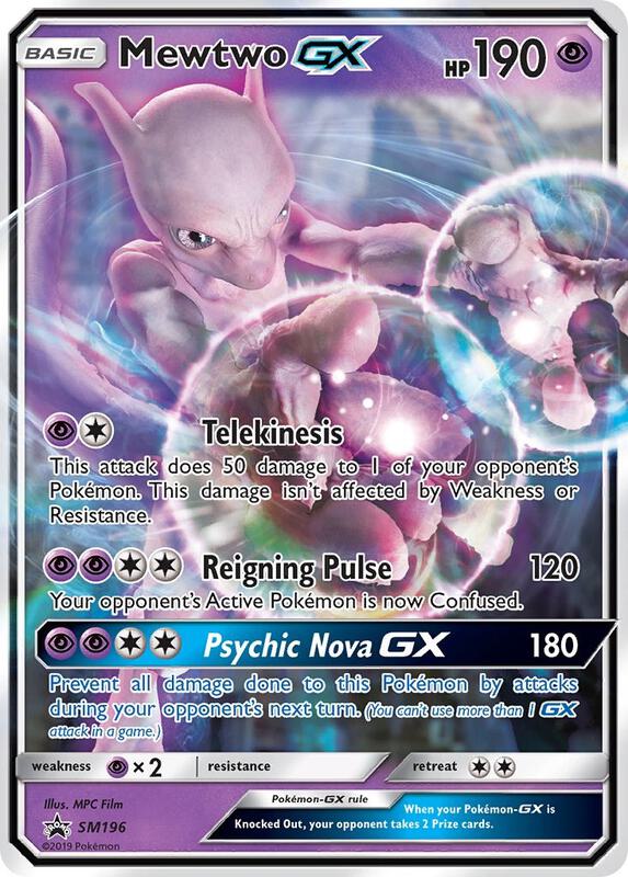 Karta Pokemon Mewtwo GX - SM196 - SM Promos SM196