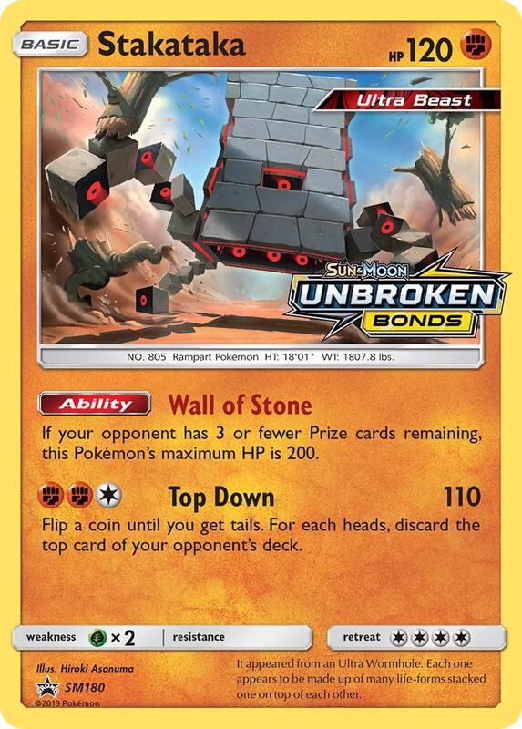 Karta Pokemon Stakataka - SM180 (Prerelease) - SM Promos SM180