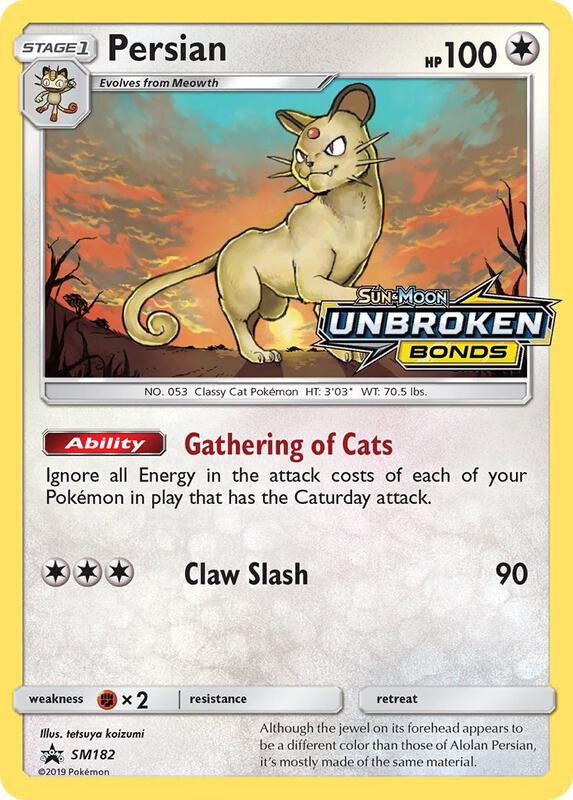 Karta Pokemon Persian - SM182 (Prerelease) - SM Promos SM182