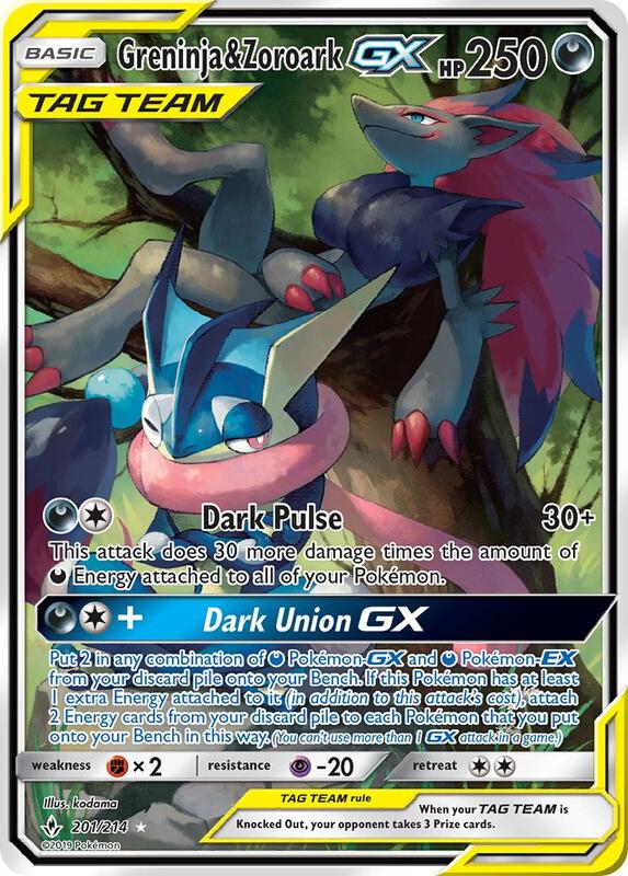 Greninja & Zoroark-GX 201/214 - Unbroken Bonds