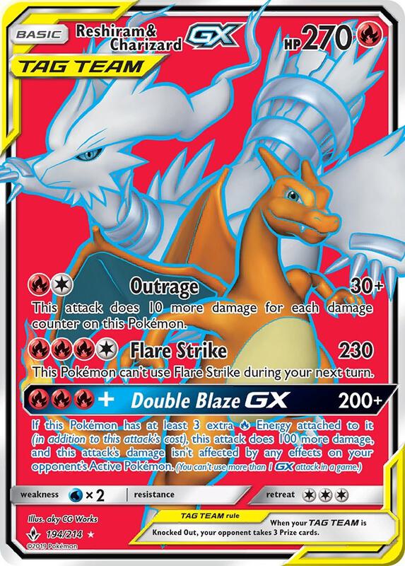 Reshiram & Charizard-GX 194/214 - Unbroken Bonds