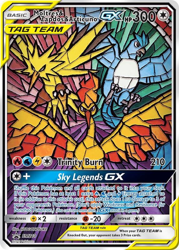 Karta Pokemon Moltres & Zapdos & Articuno GX - SM Promos SM210