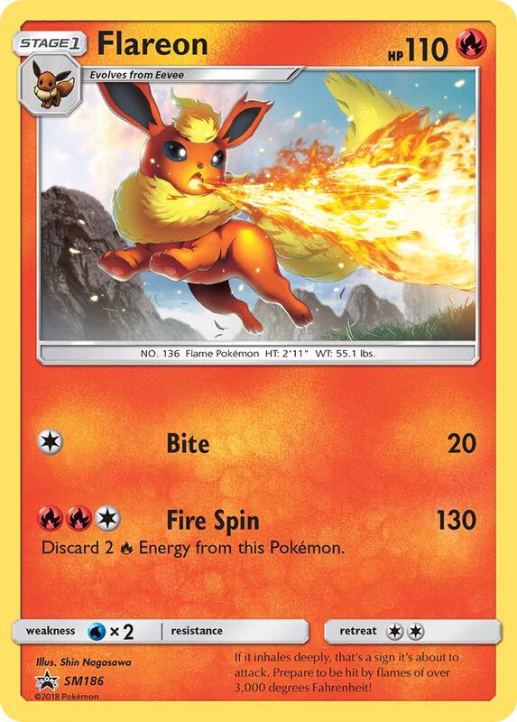 Karta Pokemon Flareon - SM186 (Let's Play, Eevee!) - SM Promos SM186