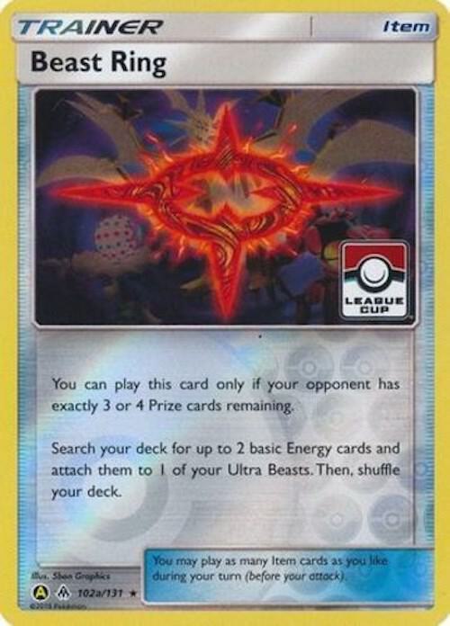 Karta Pokemon Beast Ring - 102a/131 (League Cup) - League & Championship Cards 102a/131
