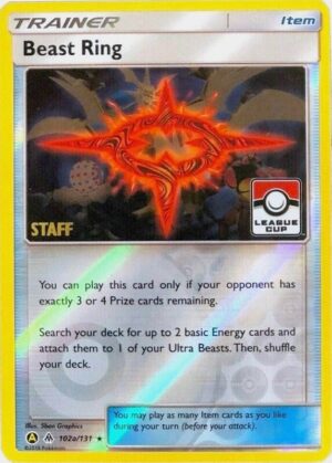 Karta Pokemon Beast Ring - 102a/131 (League Cup) [Staff] - League & Championship Cards 102a/131