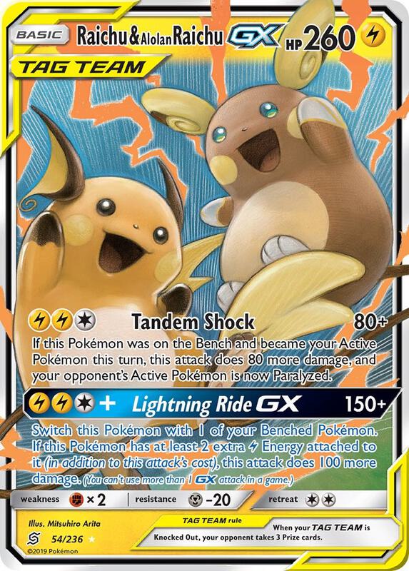 Raichu & Alolan Raichu-GX 54/236 - Unified Minds