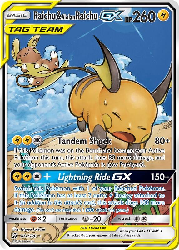 Raichu & Alolan Raichu-GX 221/236 - Unified Minds