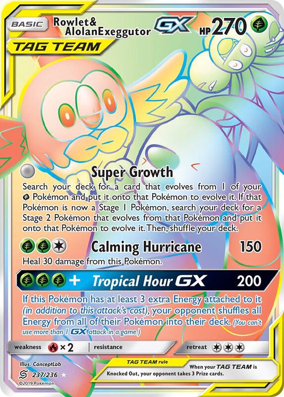 Rowlet & Alolan Exeggutor-GX 237/236 - Unified Minds