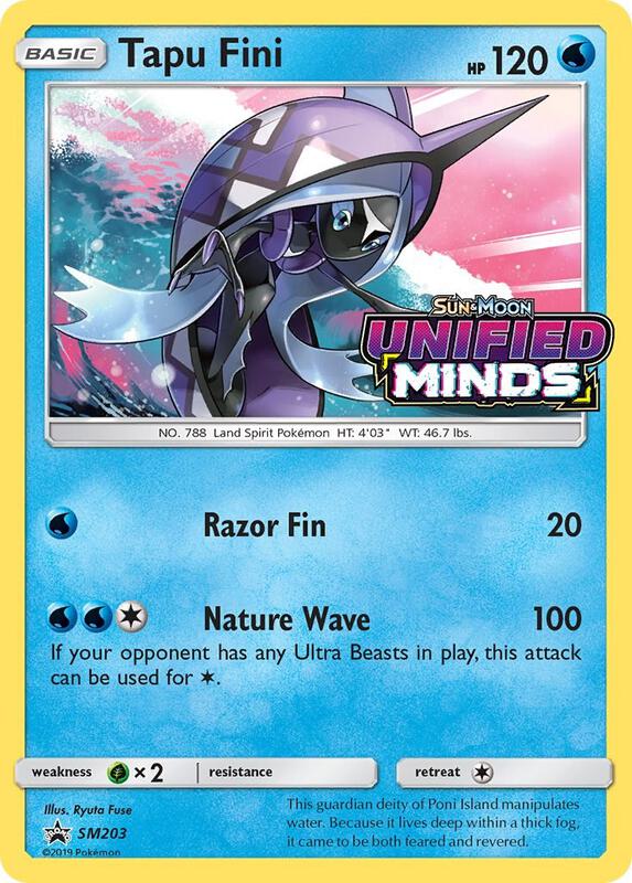 Karta Pokemon Tapu Fini - SM203 (Prerelease) - SM Promos SM203