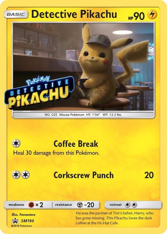 Karta Pokemon Detective Pikachu - SM190 (Stamped) - SM Promos SM190