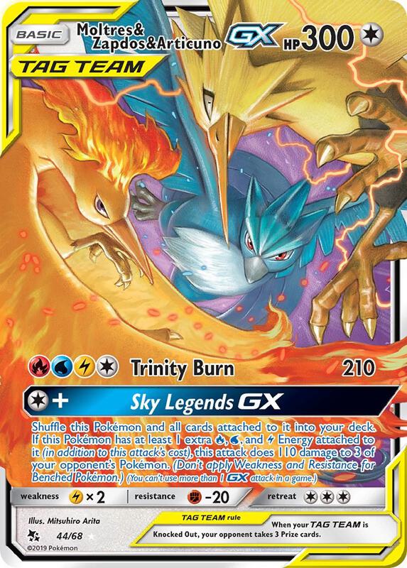 Moltres & Zapdos & Articuno-GX 44/68 - Hidden Fates