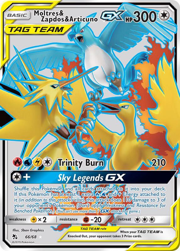 Moltres & Zapdos & Articuno-GX 66/68 - Hidden Fates
