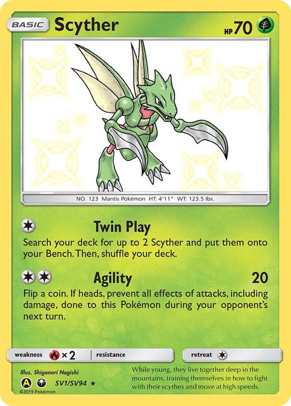 Karta Pokemon Scyther - Hidden Fates: Shiny Vault SV1/SV94