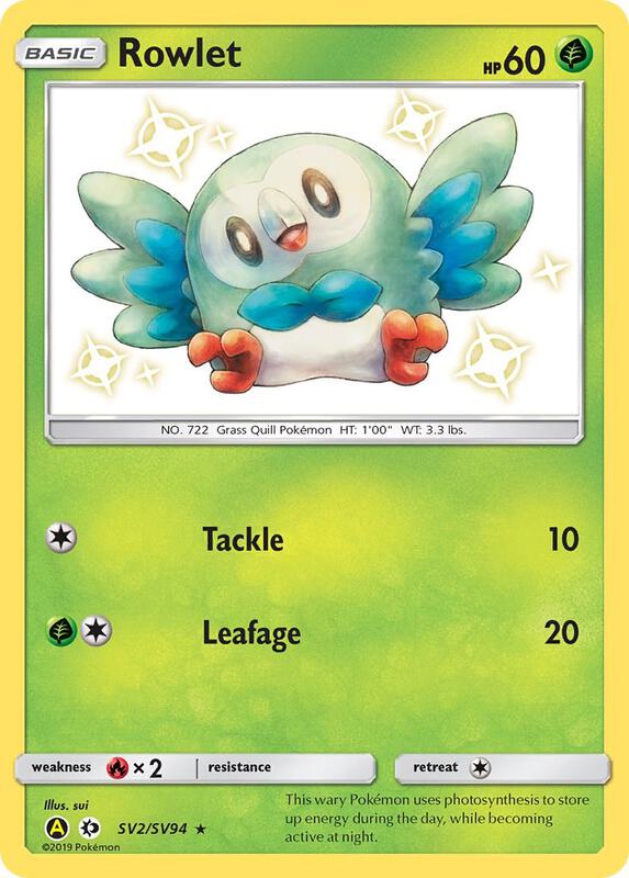 Karta Pokemon Rowlet - Hidden Fates: Shiny Vault SV2/SV94