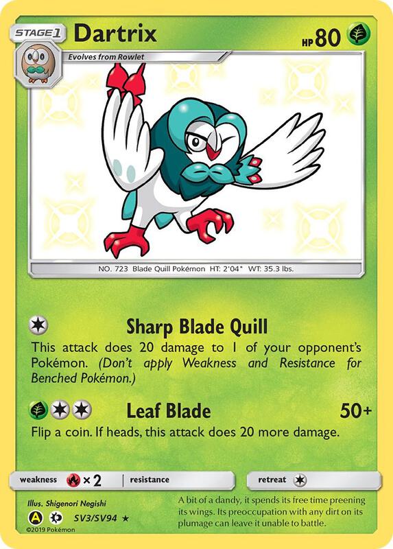 Karta Pokemon Dartrix - Hidden Fates: Shiny Vault SV3/SV94
