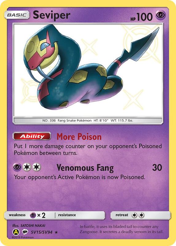 Karta Pokemon Seviper - Hidden Fates: Shiny Vault SV15/SV94