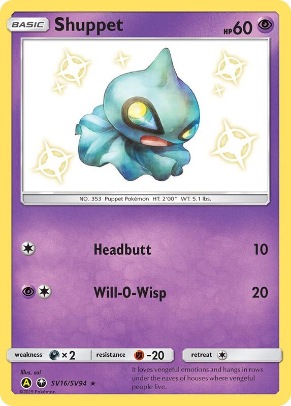 Karta Pokemon Shuppet - Hidden Fates: Shiny Vault SV16/SV94