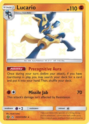 Karta Pokemon Lucario - Hidden Fates: Shiny Vault SV22/SV94