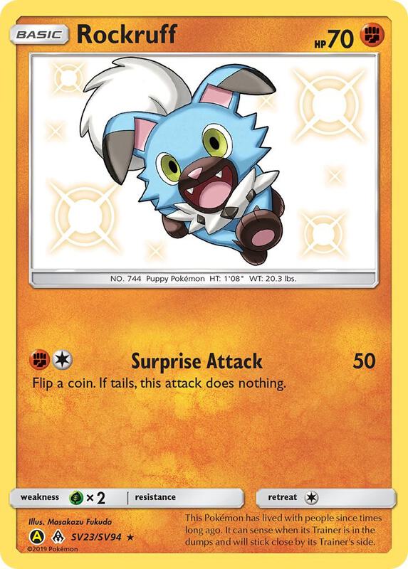 Karta Pokemon Rockruff - Hidden Fates: Shiny Vault SV23/SV94