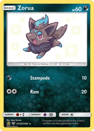 Karta Pokemon Zorua - Hidden Fates: Shiny Vault SV25/SV94